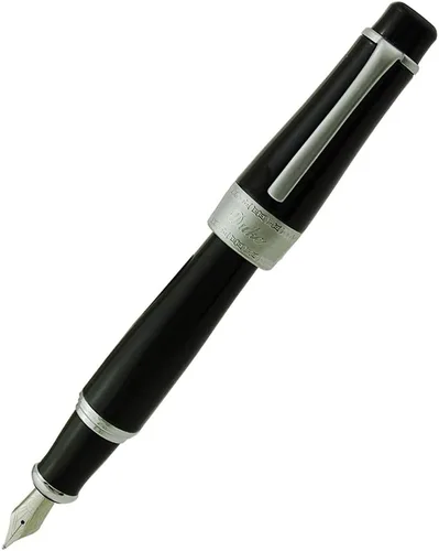Vista 8 de Asvine Charlie Chaplin - Pluma negra conmemorativa Fude de caligrafía china, pluma estilográfica negra de punta doblada fina a ancha por Duke