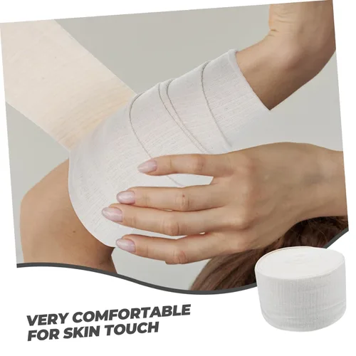 Vista 9 de CALLARON Vendaje de algodón de alta elasticidad para soporte de compresión, cubierta tubular transpirable para heridas, lesiones y esguinces