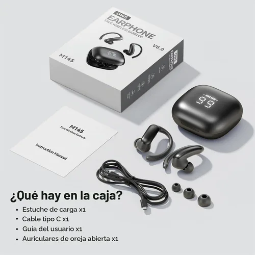 Vista 7 de M145 Auricular Bluetooth sobre la oreja Pantalla de fuente extra