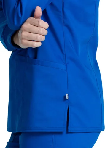 Vista 3 de Cherokee Mujer Enfermera Scrubs Top Tech Manga Larga Cuello en V WW855AB