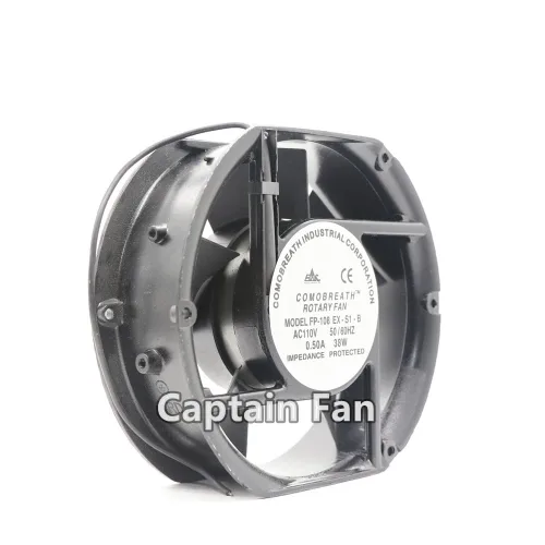 Vista 4 de Commonwealth FP-108EX-S1-B - Ventilador de carcasa de 5.906 x 5.906 in, 38 W, 3100 RPM, CA 110 V, compatible con escritorio