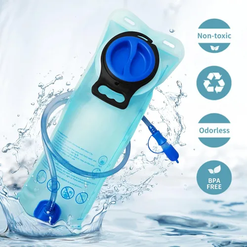 Vista 3 de SUNRISING Mochila táctica de hidratación Molle con vejiga de agua de 3 L, mochila de agua militar ligera para senderismo, correr, ciclismo