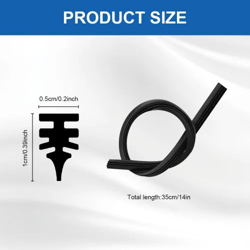 Vista 2 de 4 piezas de recambio de goma para limpiaparabrisas, accesorios universales para coche, 35,6 cm Tamaño ajustable de recambio universal