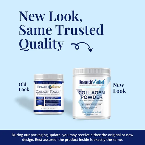 Vista 9 de Research Verified® Colágeno en polvo, péptidos de colágeno marinos hidrolizados, sin sabor, hidratación y elasticidad de la piel, recuperación