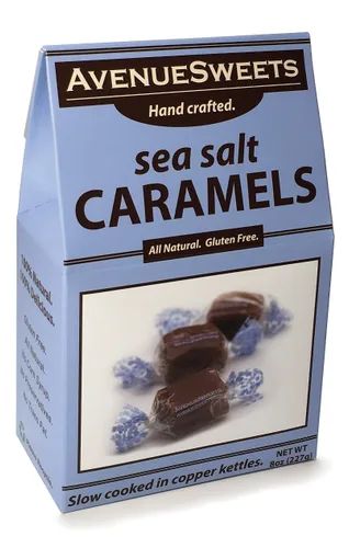 Vista 3 de AvenueSweets - Caramelos suaves hechos a mano envueltos individualmente - Caja de 8 onzas - Chocolate