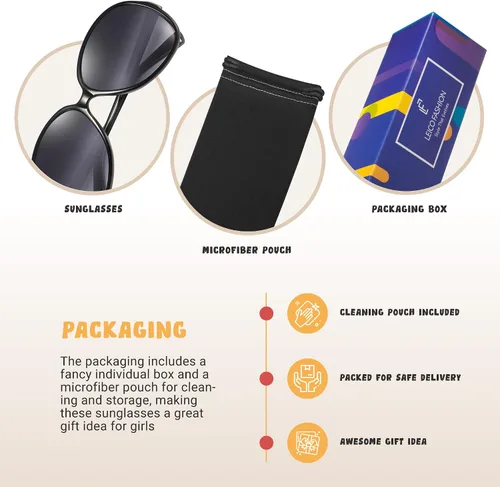 Vista 5 de LEICO FASHION Gafas de sol redondas con forma de mariposa UV400 para niñas de 3 a 12 años