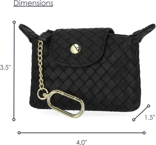 Vista 3 de Mundi Donna - Cartera RFID con llavero, Negro