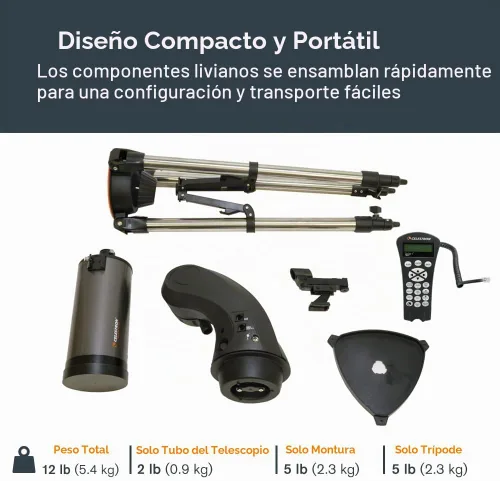 Vista 5 de Telescopio computarizado Celestron modelo NexStar 130 SLT