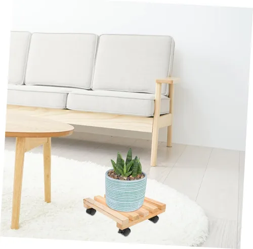 Vista 7 de GANAZONO Soporte para plantas de alta resistencia, soporte para plantas al aire libre, 1 unidad, soporte de madera para flores pequeñas, organizador