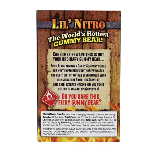 Vista 2 de Flamethrower Candy Company Lil 'Nitro: el oso de gomita más caliente del mundo