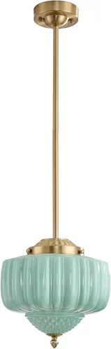 Vista 12 de FCTWAKS Lámpara colgante grande de vidrio lechoso, candelabro de techo estilo Schoolhouse de mediados de siglo de 14", candelabro vintage