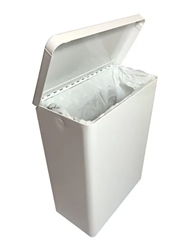 Vista 3 de Revestimiento de receptáculo de servilleta sanitaria de montaje en superficie, TD1010, (1 rollo, 50 bolsas)