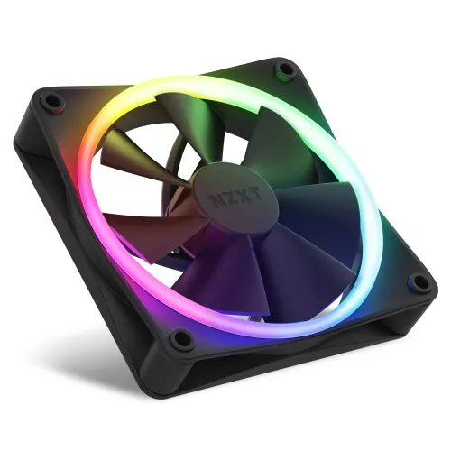 Vista 3 de NZXT F120 RGB Paquete Triple – 3 x ventiladores RGB PWM de 120 mm para PC con controlador RGB – Alto flujo de aire, bajo ruido – Rodamiento