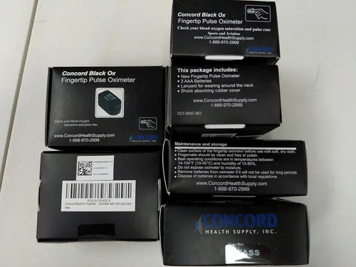 Vista 11 de Concord BlackOx Oxímetro de pulso con pantalla reversible, funda de transporte, cordón y cubierta protectora