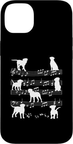 Vista 15 de Musician Dog Playing On Musical Notes Music Lover Piano Case for iPhone 16