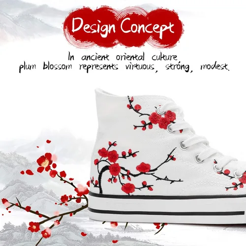 Vista 3 de kufeiti - Tenis de lona de alta calidad para mujer, zapatos de lona con cordones, color blanco y negro, casuales, para caminar