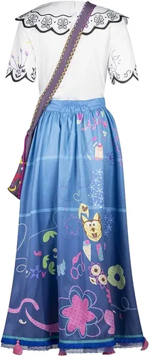 Vista 2 de PAINEOMN Mirabel Dolores Pepa Luisa Costume Dress for Women Adult Madrigal Family Cosplay Outfit for Halloween