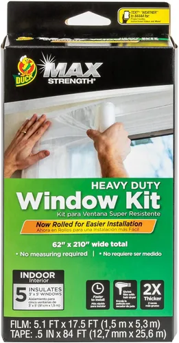 Vista 8 de Duck Kit de aislamiento de ventana MAX Strength, kit de sellado de ventana de invierno para puertas de patio y ventanas grandes, aislante