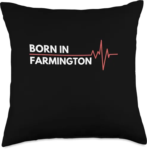 Vista 4 de Made In Farmington New Mexico Co. Inc. Made in Farmington New Mexico City of Birth Birthplace - Almohada de 16 x 16 pulgadas, multicolor