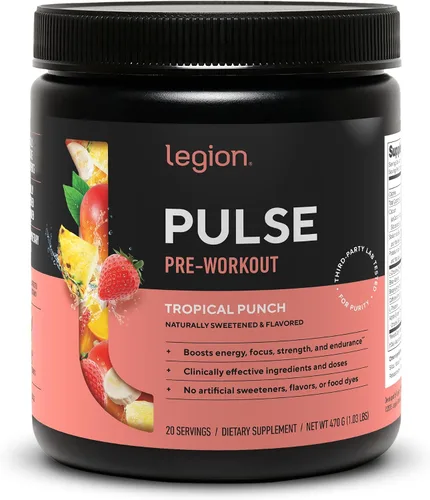Vista 22 de LEGION Pulse Pre Workout - Bebida preentrenamiento de óxido nítrico totalmente natural para aumentar la energía, sin creatina, endulzada