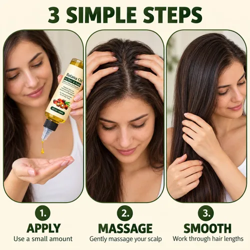 Vista 5 de 100% Pure Batana Oil for Hair Growth - Natural Scalp Care 4.23 Fl Oz