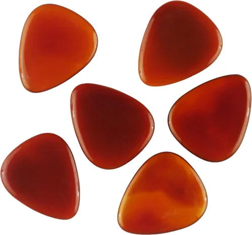 Vista 95 de Púa de Guitarra o Bajo de Piedra Amatista - Calibre Ultra Pesado de 3.0 mm - Forma 351 - Púa Exótica Artesanal de Gema Especial - 1 Paquete