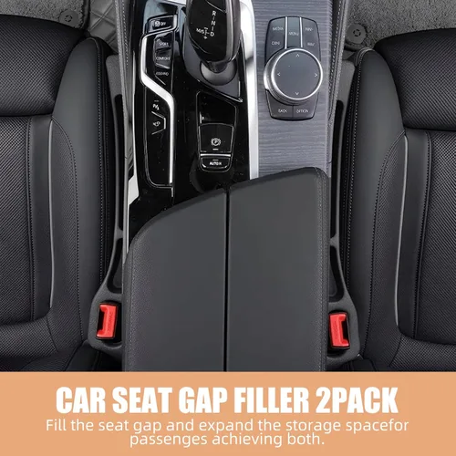 Vista 7 de Protector de asiento sin caída, relleno de espacio para asiento de automóvil, rellenos de espacio entre el asiento y la consola evitan que las cosas