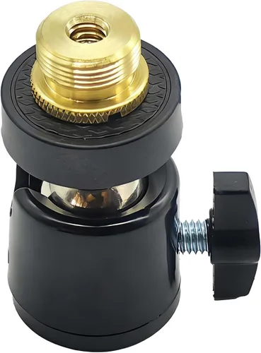 Vista 6 de Abrazadera de cangrejo articulada de 1/4 pulgadas con cabeza de bola a rosca de 5/8 pulgadas - Soporte ajustable para micrófonos, para Insta360 X5