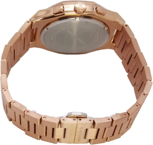 Vista 3 de Reloj cronógrafo analógico negro DIAL oro rosa CASE para hombre MSTC-71000003, oro rosa, Oro Rosa, Moderno