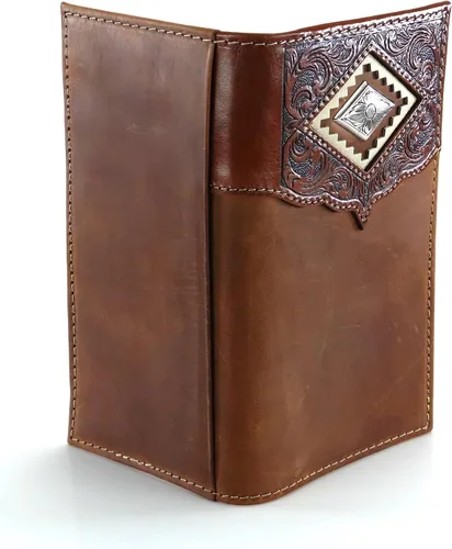 Vista 2 de ARIAT Billetera de Rodeo Diamond Concho para hombre, marrón, talla única