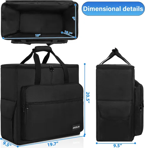 Vista 2 de AKOZLIN Estuche de Chasis de Torre de Computadora de Juegos de Escritorio PC Estuche de Transporte Bolsa de Almacenamiento de Viaje para Teclado
