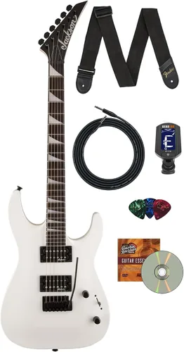 Vista 16 de Jackson JS Series Dinky JS20 DKQ 2PT Transparent Black Burst Paquete con cable, afinador, correa, púas y DVD de guitarra Austin Bazaar