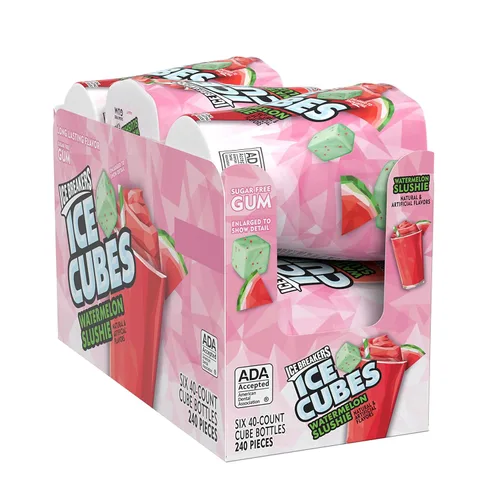 Vista 10 de ICE BREAKERS Ice Cubes - Botella de goma de mascar sin azúcar, 3.24 oz (40 piezas)