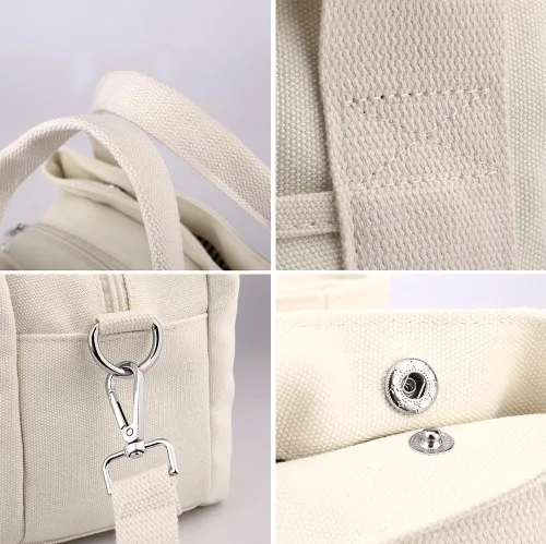 Vista 6 de Bolso de mano para mujer, bolso pequeño con estilo, mini bolso de mano, bolso de lona Hobo, bolso cruzado de moda, bolso de hombro, bolsa de viaje
