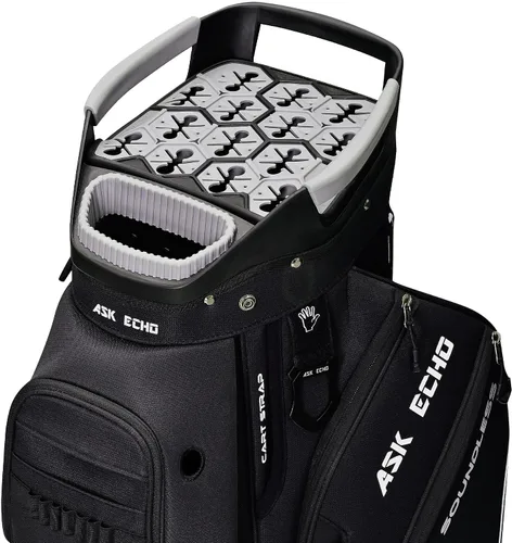 Vista 11 de ASK ECHO Soundless-Series - Bolsa para carrito de golf con 15 divisores, parte inferior con bloqueo de agarre