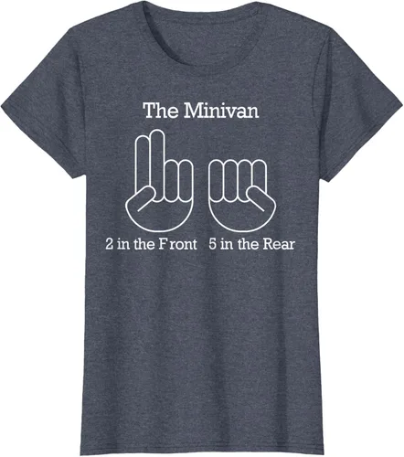 Vista 39 de The Minivan 2 In The Front 5 In The Rear Camiseta, Negro