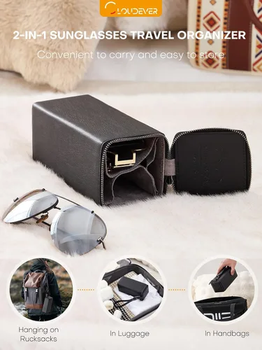 Vista 63 de Sunglasses Travel Case Organizer Hangable for Men Women, Eyeglasses Foldable Storage Organizer