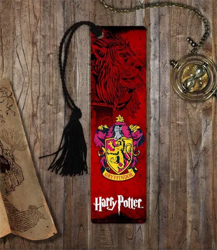 Vista 2 de Harry Potter - Hogwarts House - Gryffindor - Marcapáginas brillante con borla para regalar y coleccionar USBMP737