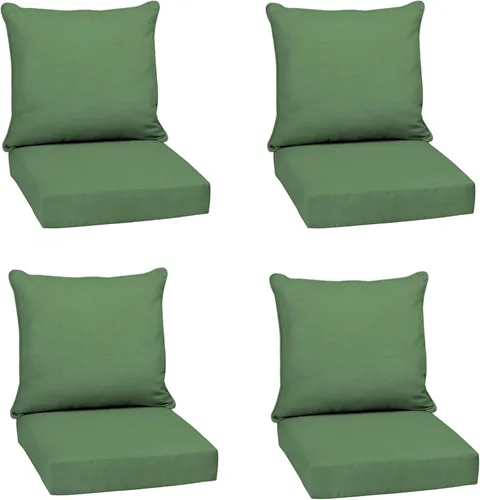 Vista 39 de Arden - Juego de cojines de asiento profundo para exteriores, 22x24, aguamarina
