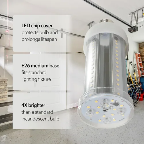 Vista 2 de GT-Lite Bombilla LED de mazorca de maíz, 25 W (equivalente a 150 W), 2500 lúmenes, luz diurna 5000 K, base E26, luz LED de ahorro de energía