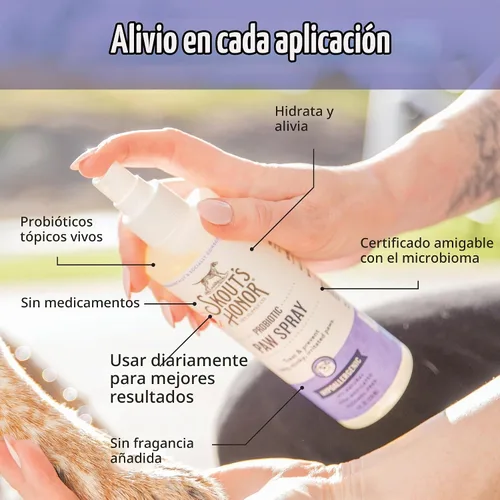 Vista 5 de SKOUT'S HONOR Spray probiótico para patas para perros, 8 onzas