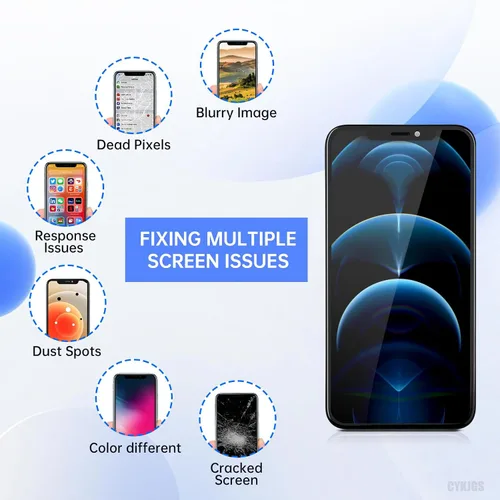 Vista 4 de [Usado] Reemplazo de pantalla para iPhone X 10 con sensor de proximidad de altavoz de oído 3D Touch 5.8" LCD Display Digitizer Full Assembly