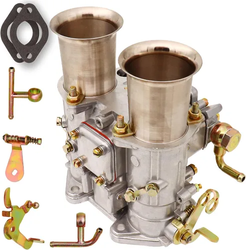 Vista 5 de NENKUTEN Carburador de 2 barriles para 45 DCOE Weber de 1.772 in de tiro lateral doble estrangulador Carb se adapta a Datsun 240/260/280Z MGB Toyota