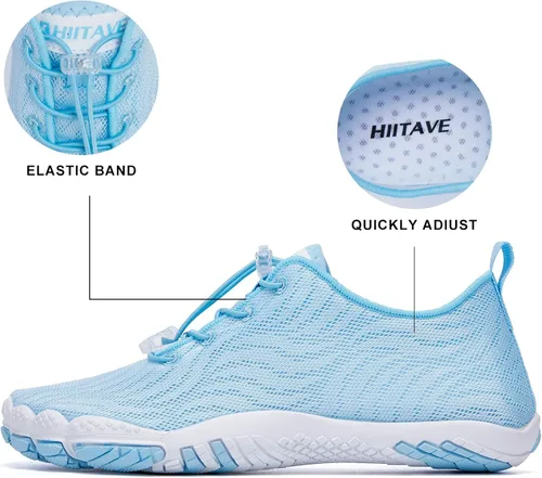 Vista 4 de HIITAVE - Zapatos de agua minimalistas para mujer, de secado rápido, para hacer natación, bucear, surfear, hacer deportes acuáticos, ir a