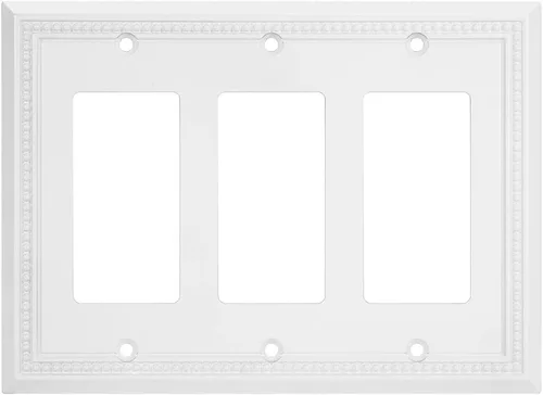 Vista 59 de Henne Bery Sunken Pearls - placa decorativa de pared, placa decorativa de pared, tapa de salida de la placa del interruptor, aleación de zinc sólida