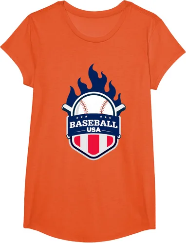 Vista 37 de Baseball USA Support the Team Shirt - Camiseta con la bandera de Estados Unidos, Blanco, S