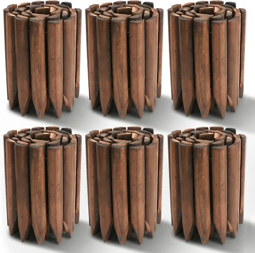 Vista 11 de WORTH Borde de madera para paisajismo, borde flexible para césped de jardín 1-Paquete