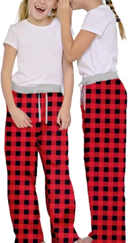 Vista 2 de Remimi Pantalones del día de San Patricio para niña, con cordón de trébol, pantalones sueltos de 5 a 14 años