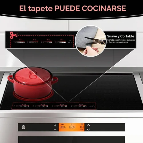 Vista 5 de KitchenRaku Protector de placa de inducción grande de 30.7 x 20.4 pulgadas, resistente al calor hasta 572 °F (572.0 °F), cubiertas de quemador