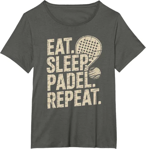 Vista 93 de Camiseta Eat Sleep Padel Repeat Padel Jugador de Tenis